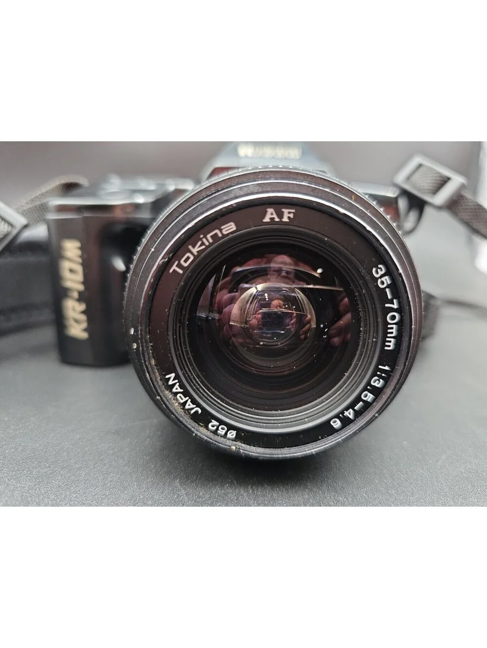 Vintage Ricoh KR-10M 35MM Camera W/ Tokina AF 35-70 Lens